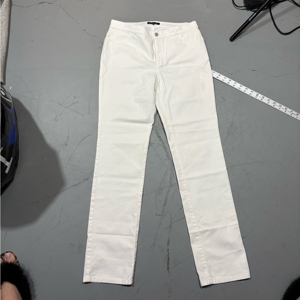 Lafayette 148 New York Women's Straight Leg Jeans - Cream